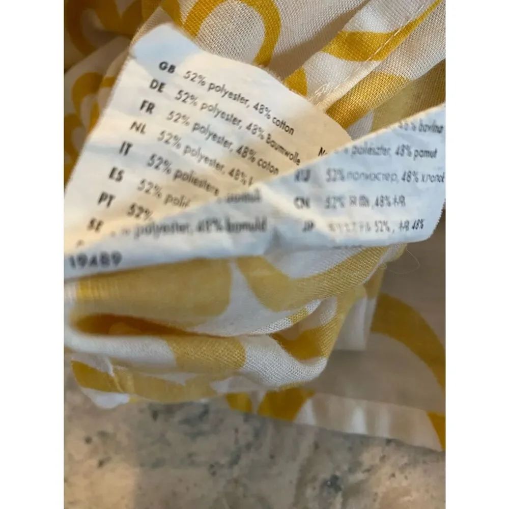 IKEA Yellow and White Circle Print Bed Duvet Cover